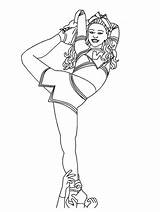 Cheerleader Cheerleading Stunt Stunts Cheer Bask Gaddynippercrayons sketch template