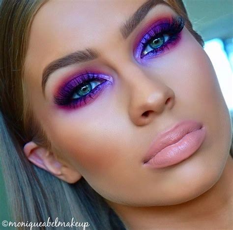 atmoniqueabelmakeup ig creativemakeuplooks   purple makeup eye makeup purple makeup