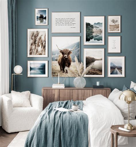 abenteuer bilderwand blau interieur naturposter landschaften