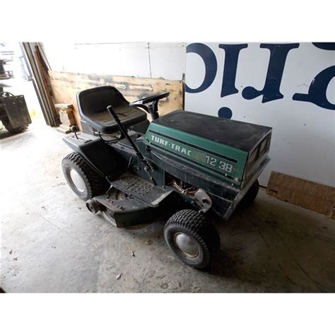 turf trac riding mower  running sold    cut hp bodnarus auctioneering