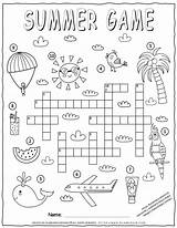 Crossword Summer Puzzles Puzzle Word Pages Coloring Planerium Games Login Search sketch template
