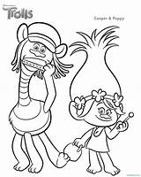 Dreamworks Coloring Pages Getcolorings Trolls sketch template