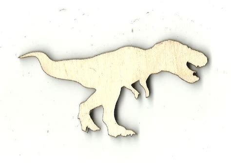 tyrannosaurus rex dinosaur laser cut  unfinished wood