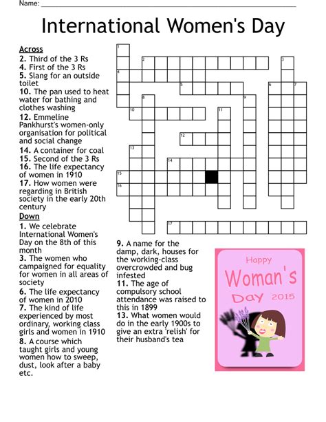 international womens day crossword wordmint