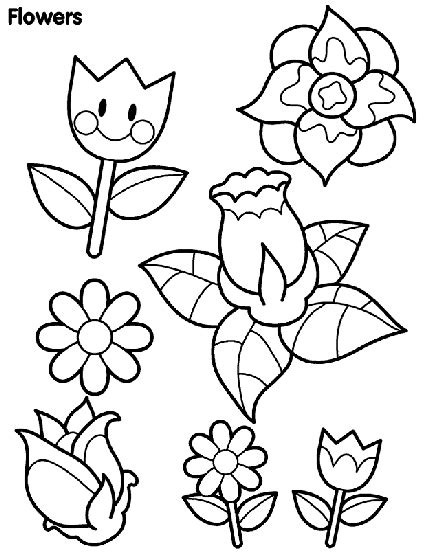 coloring pages spring flower coloring pages