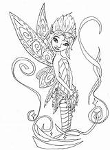 Coloring Fairies Fairy Pages Printable Popular sketch template