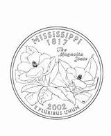 Coloring Pages State Mississippi University States Getcolorings Symbols Printable sketch template