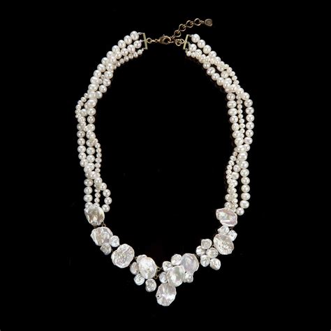 silver dollar necklace pearl twist michael michaud jewellery