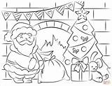 Santa Coloring Claus Christmas Presents Pages Printable Printables Bringing Kids Drawing Supercoloring Colorings Winter Sketch Super Under sketch template