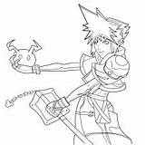 Kingdom Hearts Coloring Pages Sora Printable Ones Interesting Little sketch template