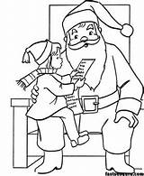Christmas List Wish Coloring Santa Pages Printable Print sketch template