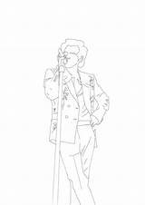 Harry Styles Coloring Mic Suit sketch template
