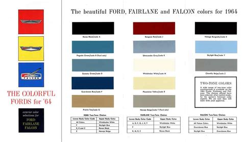 ford fairlane paint colors