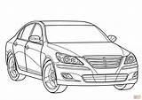 Hyundai Genesis Coloring Pages Drawing Main Color Skip Printable sketch template
