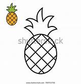 Pineapple Kids Draw Coloring Drawing Vector Vectorified sketch template