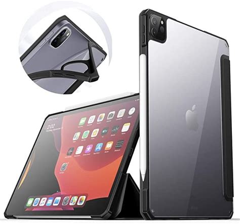 Infiland Case For Ipad Pro 12 9 Inch 2021 Stand Shell Tpu Soft Edge