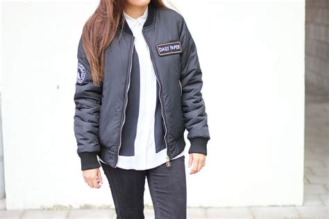 bomber jacket  women  daily paper