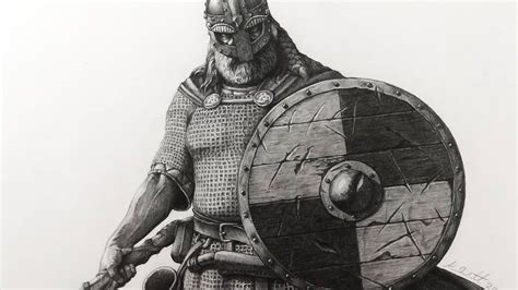 drawing a viking warrior time lapse drawnomix youtube