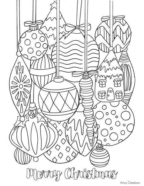 printable christmas coloring pages  adults christmas coloring page