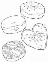 Coloring Donut Donuts Pages Sprinkle Doughnuts Clipart Kids Food Drawing Color Valentine Printable Sheets Heart Print Transparent Adults Webstockreview June sketch template