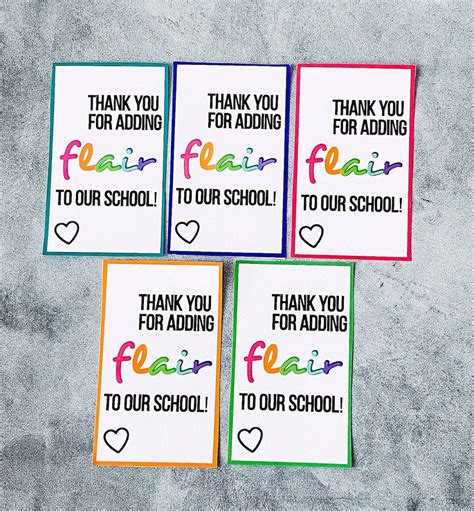 printable flair  gift tag teacher appreciation note etsy