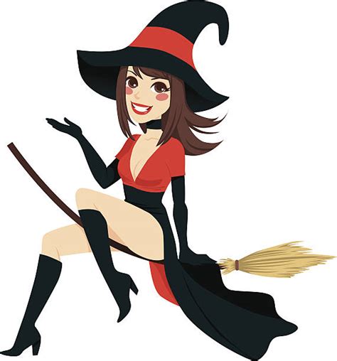 sex symbol sensuality witch pin up girl illustrations royalty free