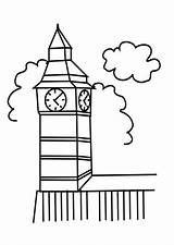 Ben Clock Big Tower London Coloring Pages Netart Kids Print Clipart Clipartbest Color Search Again Bar Case Looking Don Use sketch template