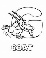 Coloring Pages Animal Farm Alphabet Goat Printable Cute Popular sketch template