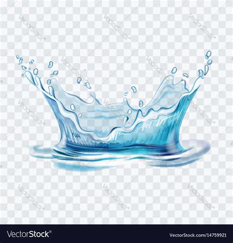 blue water splash royalty free vector image vectorstock