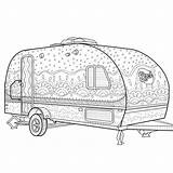 Camping Zentangle Motorhome Wohnwagen Rvs sketch template