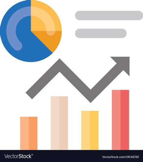 business report flat icon royalty  vector image