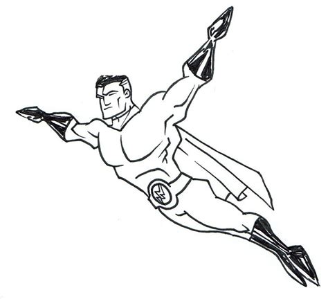 flying superhero drawing sketch coloring page drawing superheroes