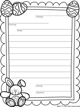 easter writing paper easter writing paper black  white  styles