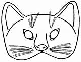 Coloring Mask Pages Halloween Masks Cat Print Kitty Para Color Colorear Template Printable Antifaz Gato Getcolorings sketch template