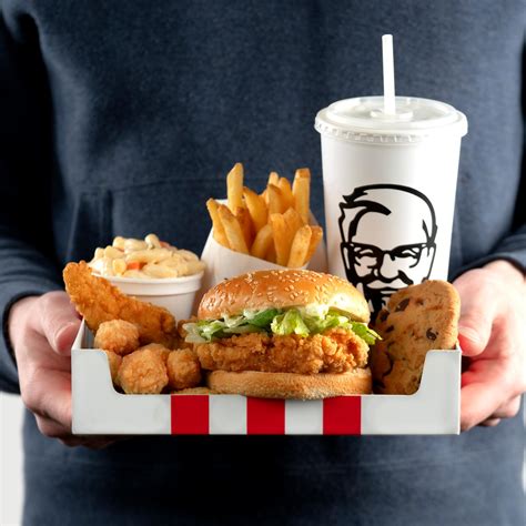 kfc canada  trilogy box meal  piece fries   canadian