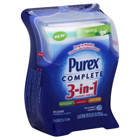 purex complete    laundry sheets spring oasis  sheets