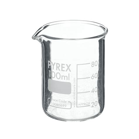 measuring beaker ml pyrex  form graduated  spout labtek services