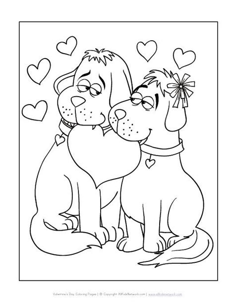 valentines day dog coloring pages coloring pages