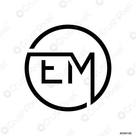 initial em  logo kreative typografie vektor vorlage kreativer