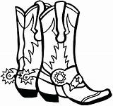 Coloring Pages Boots Winter Getcolorings Cowboy sketch template