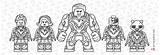 Lego Avengers Endgame Thor Hulk Nebula Marvel Printable Captain Rocket Drawing Printables Print sketch template