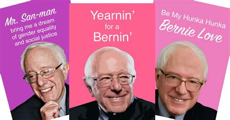 Bleeding Heart Bernie Sanders Valentines Cards Drunkmall