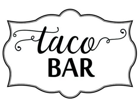 printable taco bar sign raspberry swirls taco bar party party