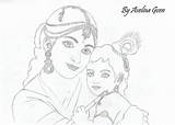 Krishna Mother Pages Coloring Yashoda Yasoda Search Again Bar Case Looking Don Print Use Find Top sketch template