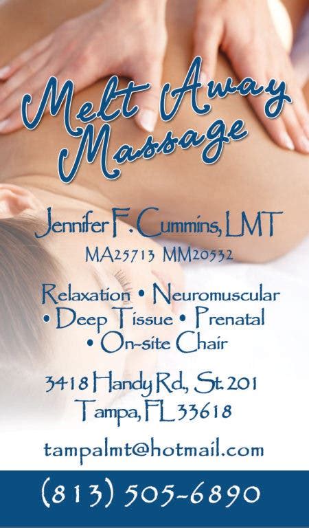 Melt A Way Massage Invites Patrons To Relax Carrollwood Fl Patch