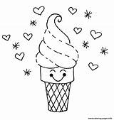 Ice Cream Cone Coloring Getcolorings Daring sketch template