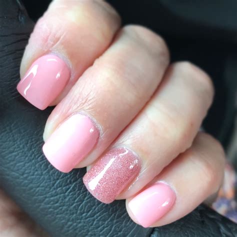latest trends  sparkle pink nail polish  acrylics  stunning results