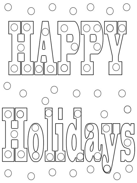 happy holidays coloring pages print coloring pages  print quote