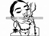Smoking Weed Blunt Woman Bong Marijuana Cannabis sketch template