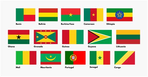 international flags   color scheme red yellow  green